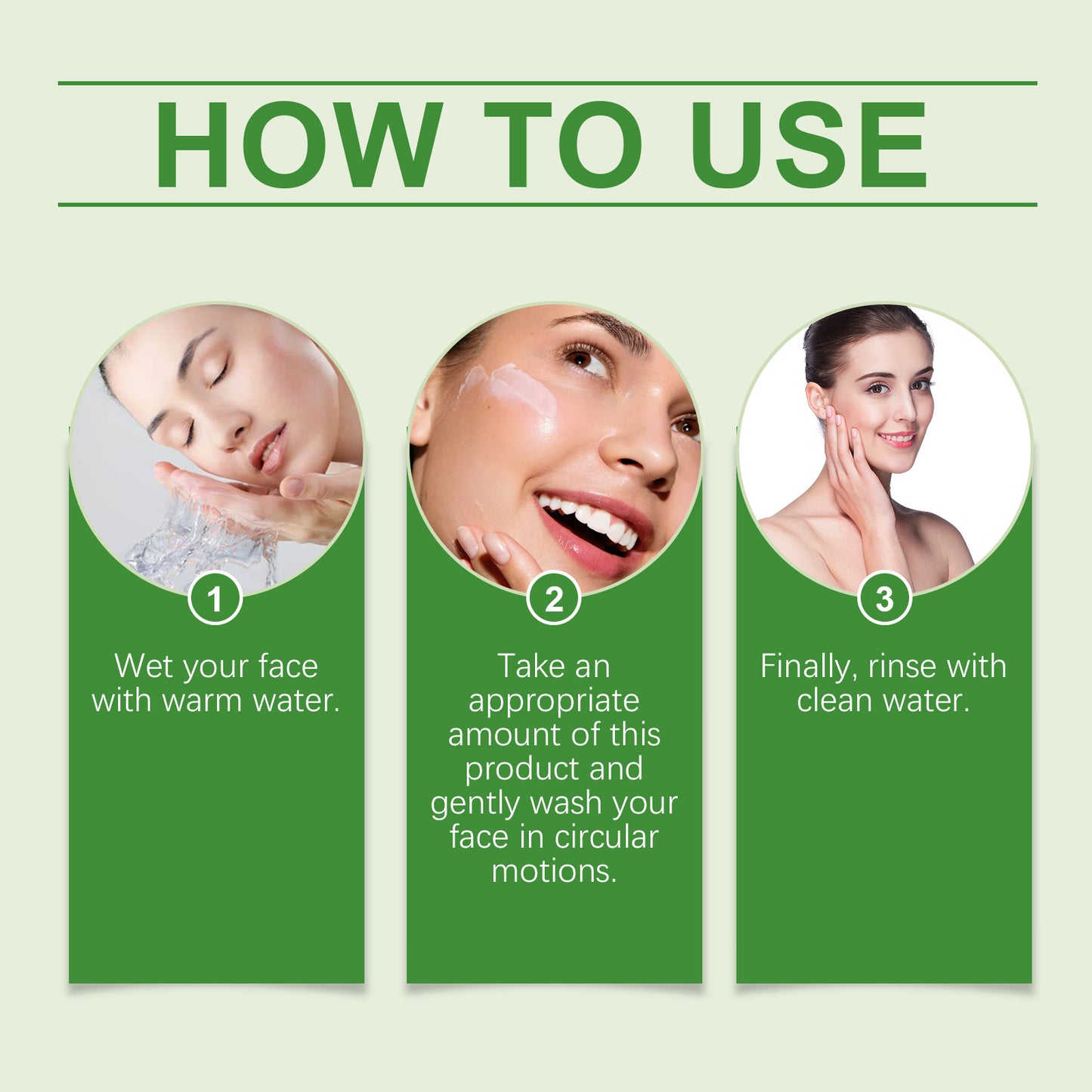 Green Tea Cleansing Gel Gloss Oil Control Clean Balance Skin Moisturizing Moisturizing Skincare Set