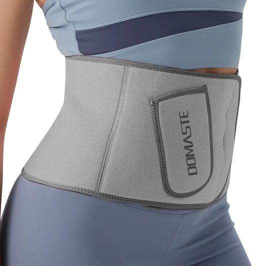 Domaste Waist Trimmer for Women & Men - Sweat Belt Waist Trainer Stomach Wrap for High-Intensity Training & Workouts(Lunar Rock)