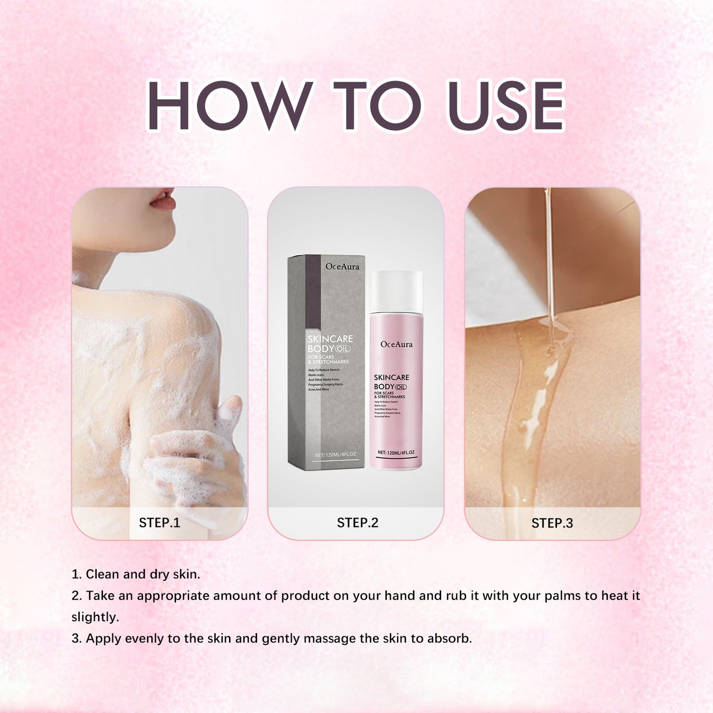 Skincare Body Oil, Fade Scars And Fine Lines Of Pregnancy Moisturize And Repair Delicate And Smooth Body Skin