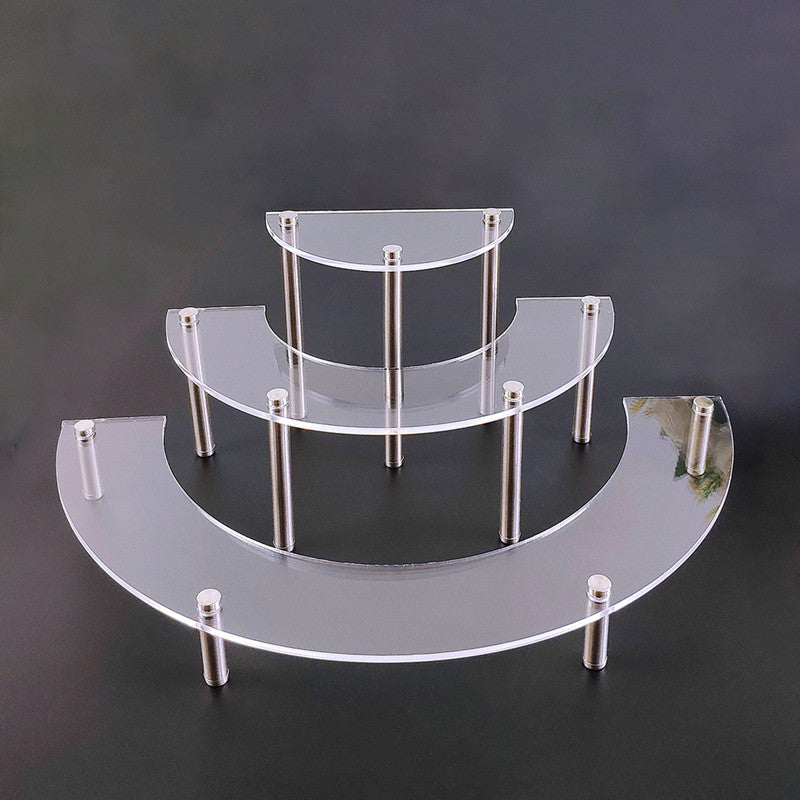 3 Layers Of Acrylic Cake Display Stand Cosmetics Round Dessert Display Stand Cake Stand