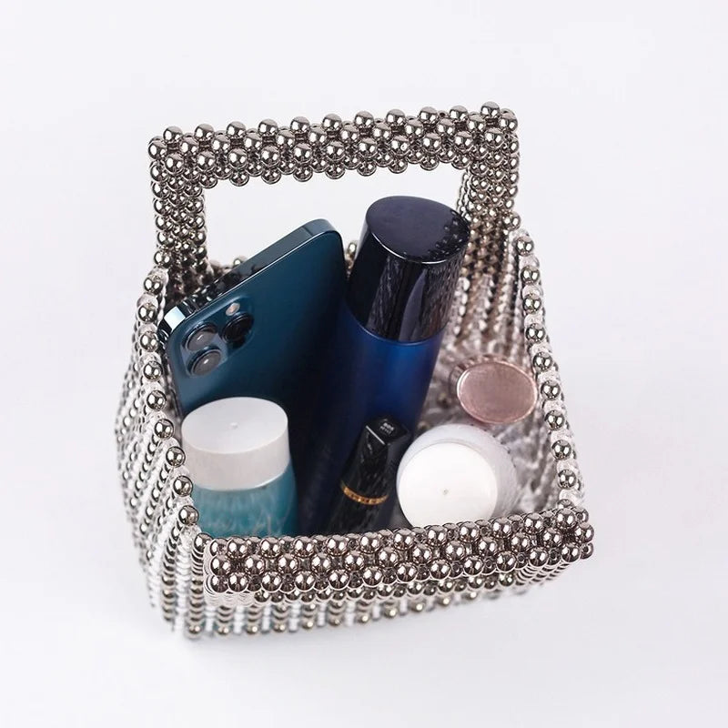 Women Summer Fashion Top-handle Ladies Party Dinner Evening Handmade Exquisite Purses and Handbags