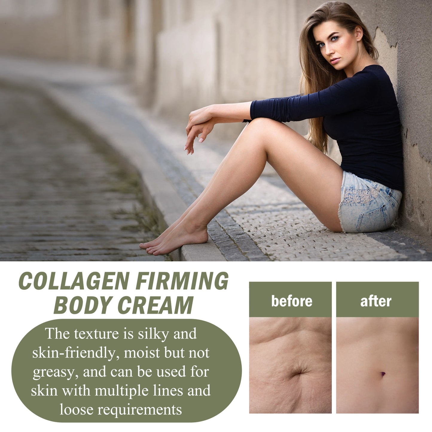 Collagen Rapid Firming Skincare Cream, Tighten Belly Body Sculpting Massage And Slimming Cream