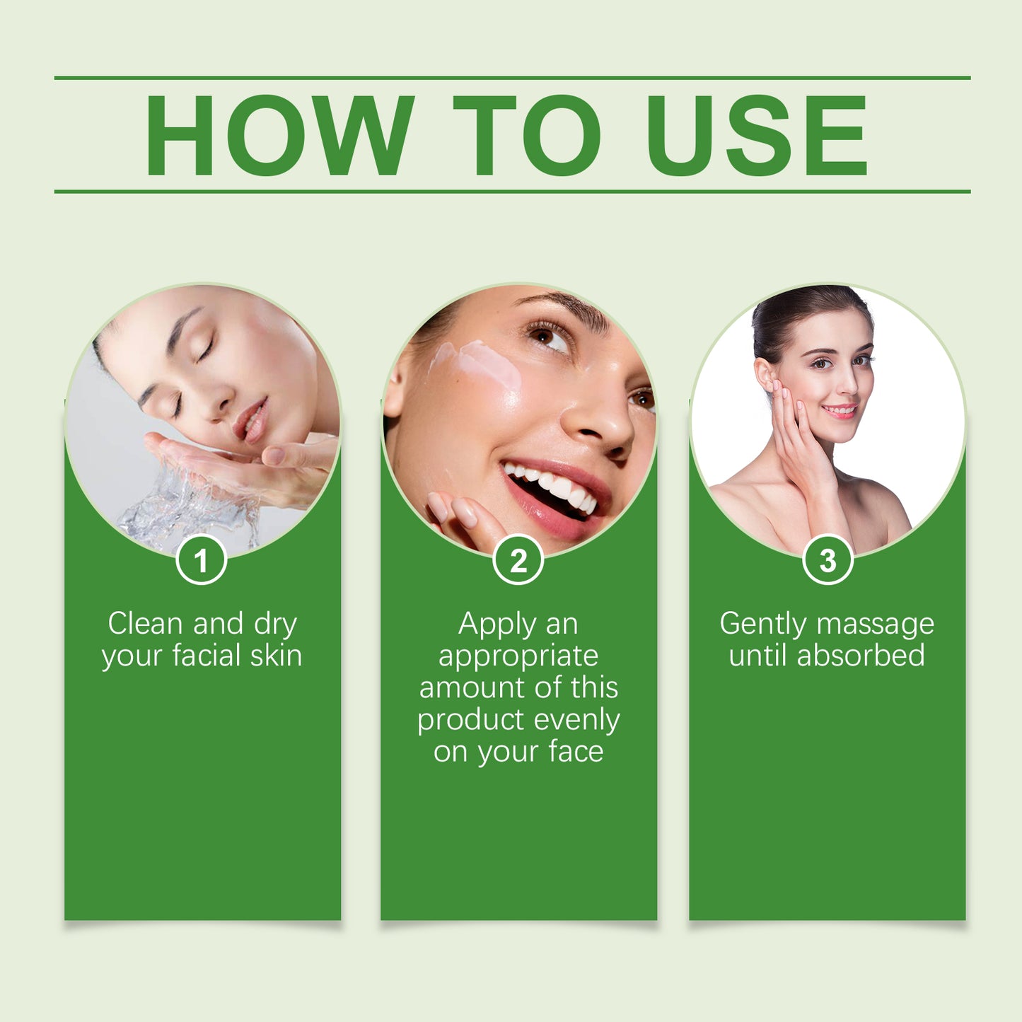 Green Tea Moisturizing Face Cream Gloss Oil Control Clean Balance Skin Moisturizing Moisturizing Skincare Set