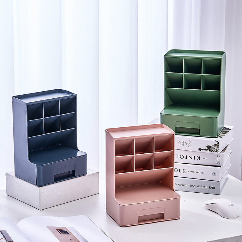 Desktop Storage Box Ins Oblique Insertion Pen Container Office Stationery Marker Makeup Cosmetics Eyebrow Pencil Storage