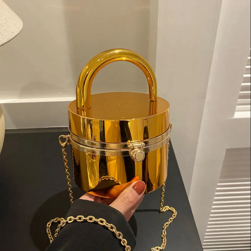 Handbags for Women Acrylic Fashion Luxury Tote Bag Chain Unusual Hard Party Evening Mirror Shoulder Bag Ladies