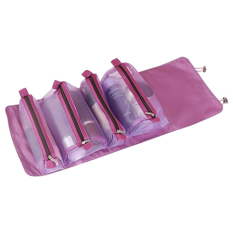 Detachable Cosmetic Bag Portable Large Capacity 4 in 1 Makeup Bags Portable Folding Travel Cosmetics Storage Toiletry Bag