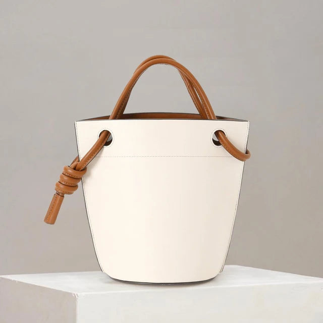 Handbags For Women Luxury Designer Bucket Bag PU Leather Material Party Simple Contrasting Style Small Fast Delivery