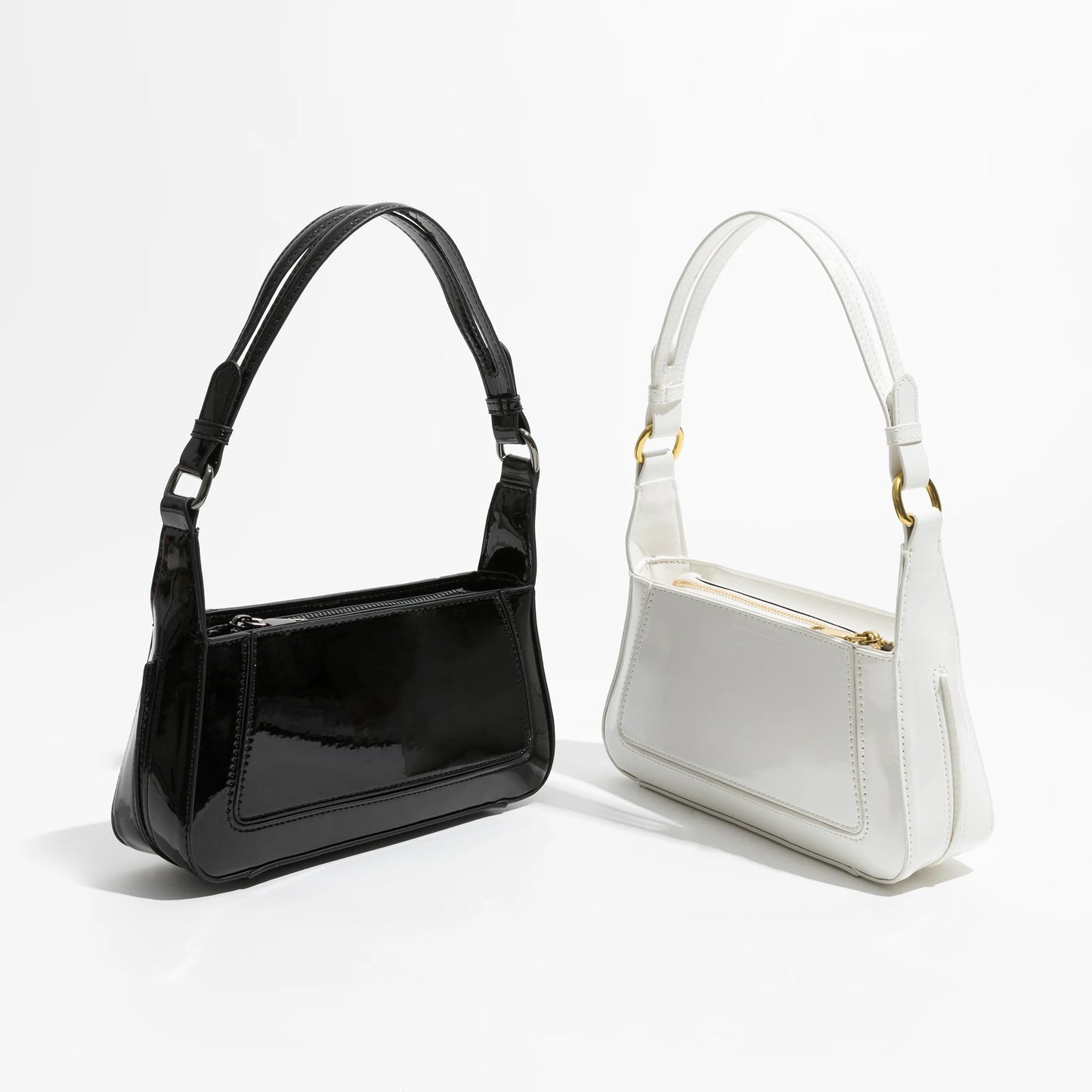 Solid Color Women Underarm Shoulder Bags Soft PU Leather Phone Purse Female Small Tote Handbags Simple Design