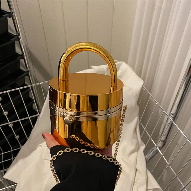 Handbags for Women Acrylic Fashion Luxury Tote Bag Chain Unusual Hard Party Evening Mirror Shoulder Bag Ladies