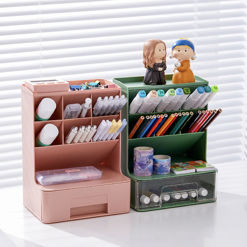 Desktop Storage Box Ins Oblique Insertion Pen Container Office Stationery Marker Makeup Cosmetics Eyebrow Pencil Storage