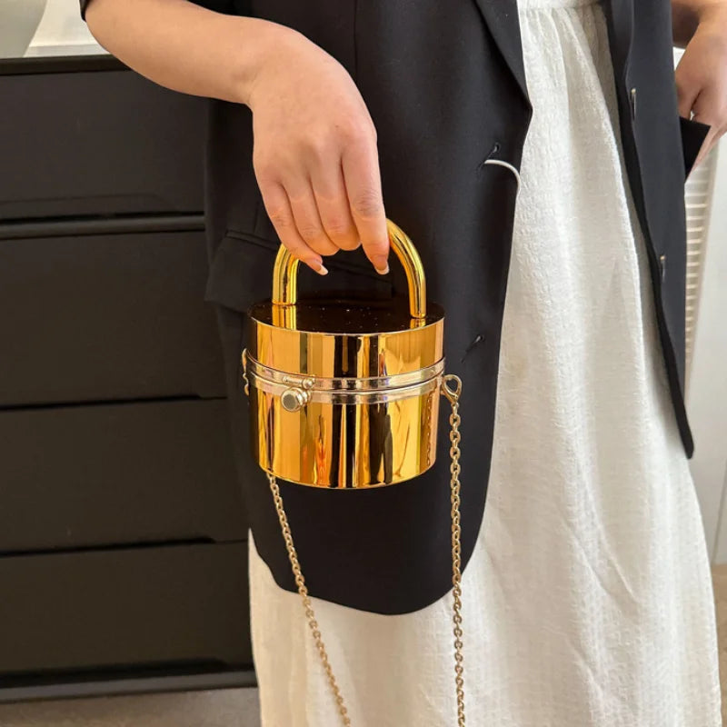 Handbags for Women Acrylic Fashion Luxury Tote Bag Chain Unusual Hard Party Evening Mirror Shoulder Bag Ladies