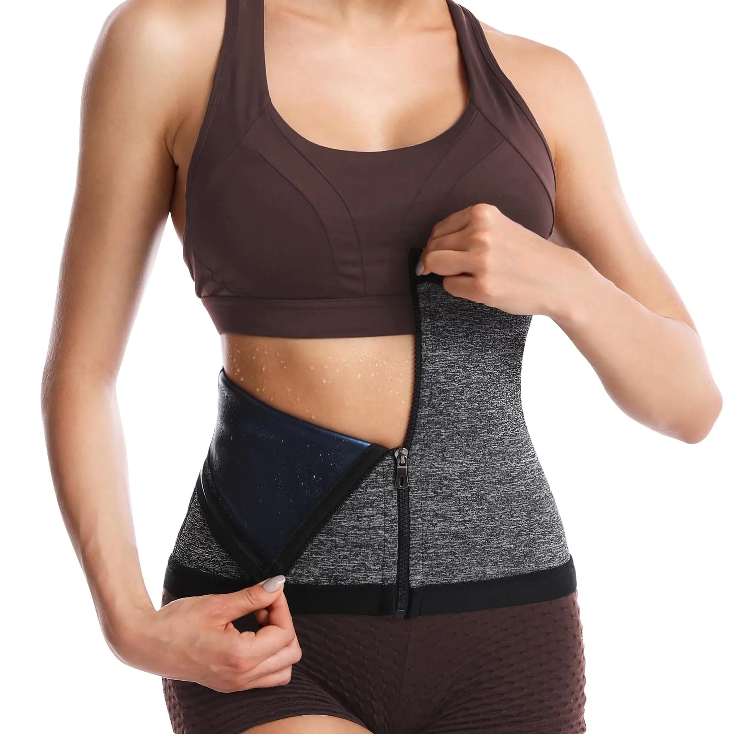 Vigorix Waist Trimmer for Women Belly Fat Shaper Band Sweat Sauna Suit for Lower Belly and Workout