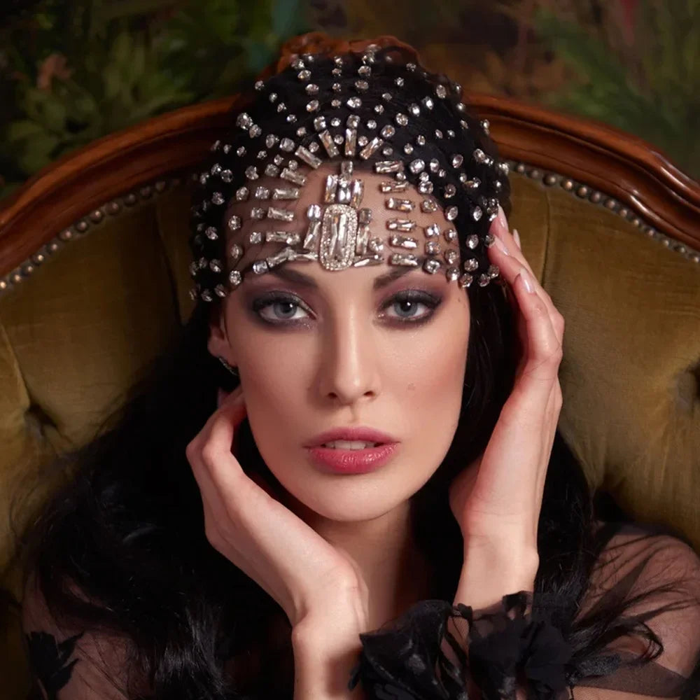 Rhinestone Bridal Headband Hat