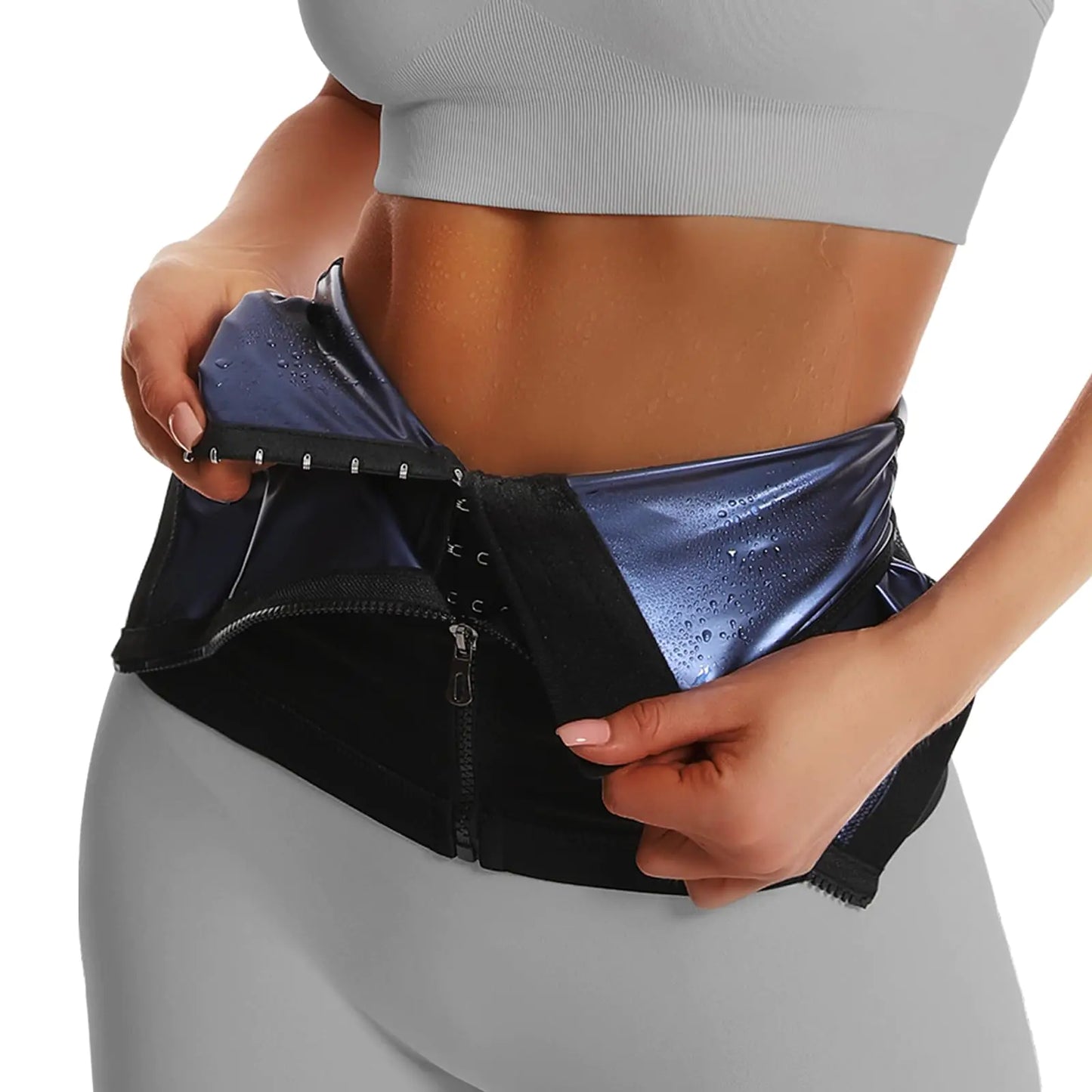 JBT Waist Trainer for WomenSweat Band&Waist Training CorsetSpecially Designed for Women Waist Trimmer for Women Blue