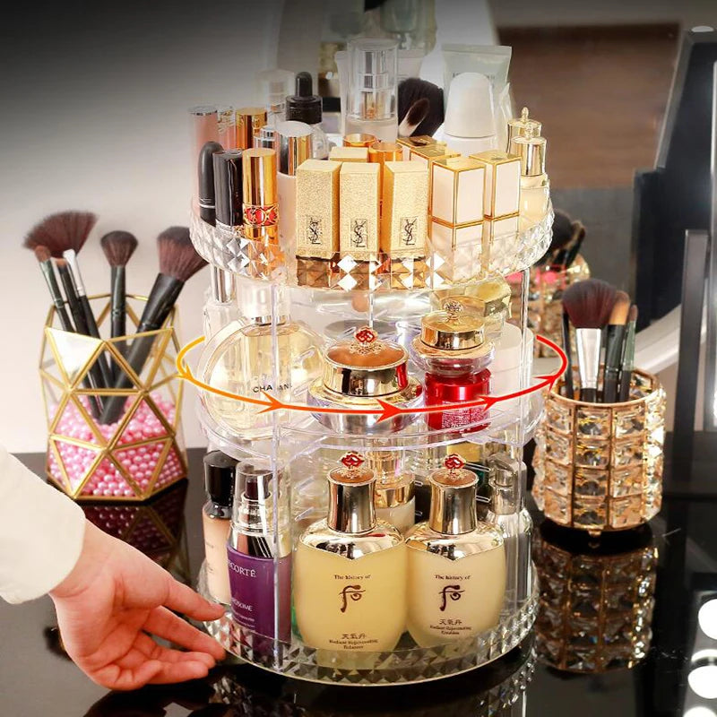 360 Degree Rotating Makeup Storage Rack