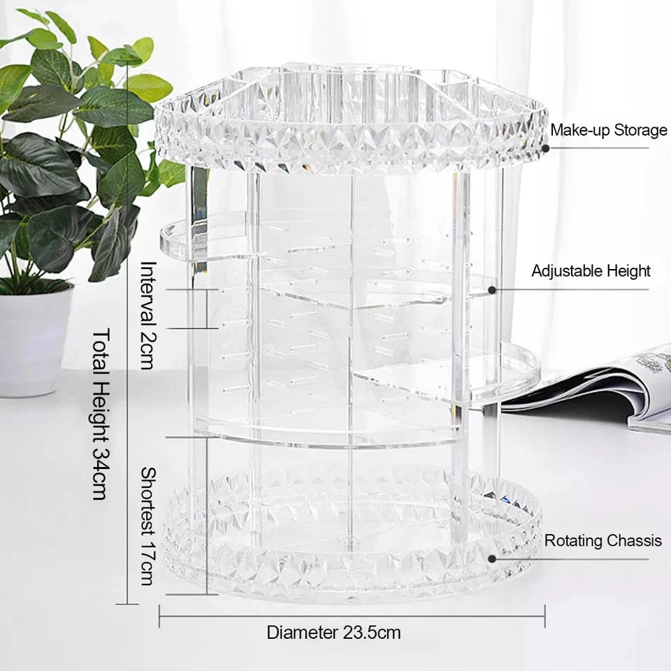 360 Degree Rotating Makeup Storage Rack