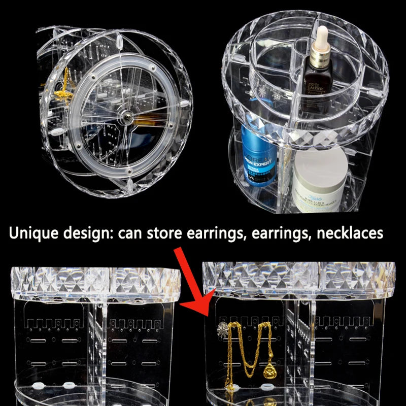 360 Degree Rotating Makeup Storage Rack