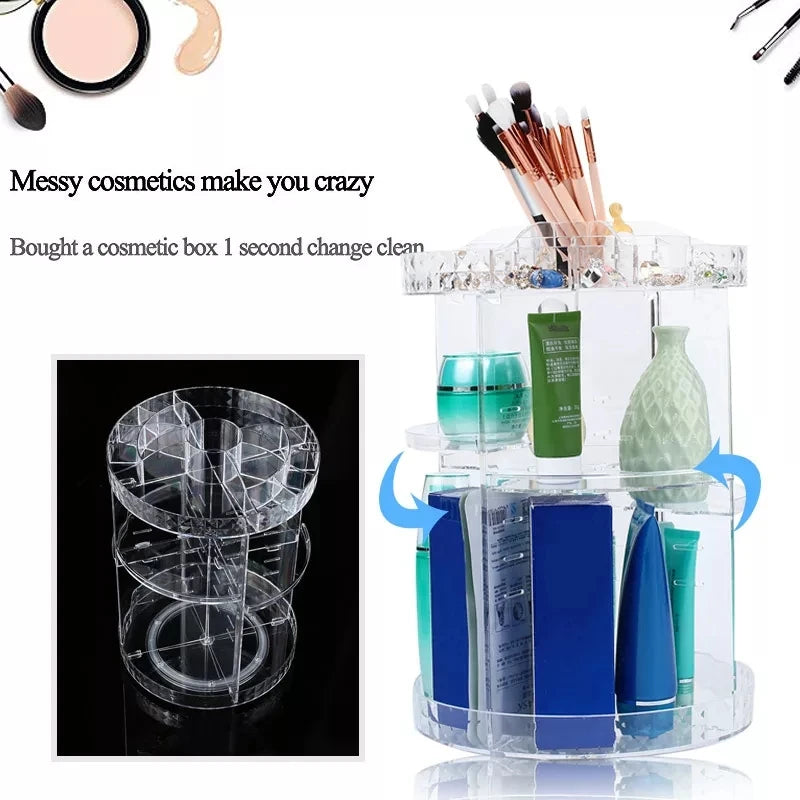 360 Degree Rotating Makeup Storage Rack