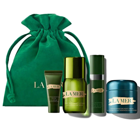 La Mer Skincare Travel Size Gift Set Moisturizing Night Cream Regenerating Serum The Treatment Lotion