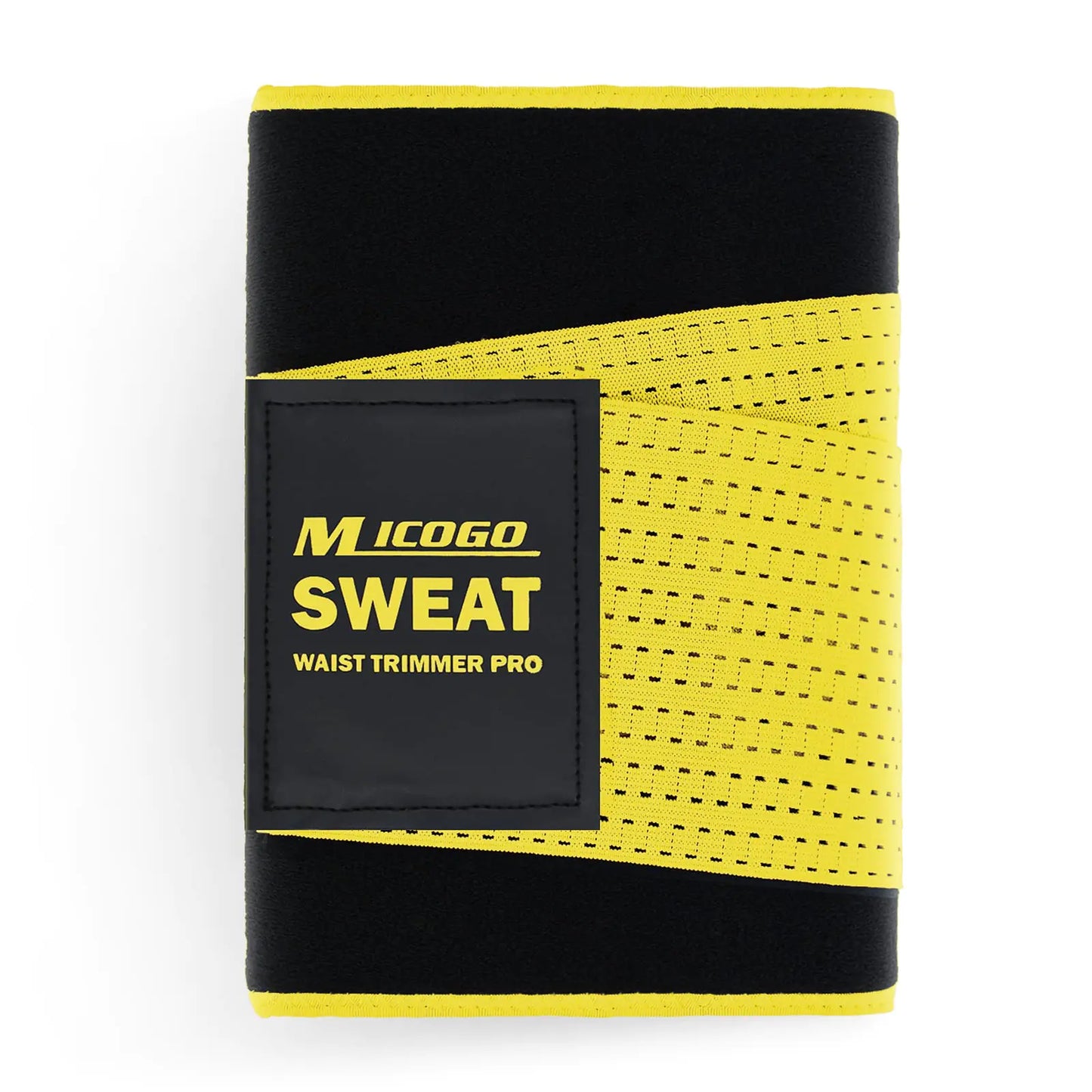 MICOGO Waist Trimmer for Women and Men - Sweat Band Waist Trainer for High-Intensity Training & Workouts s-yellow