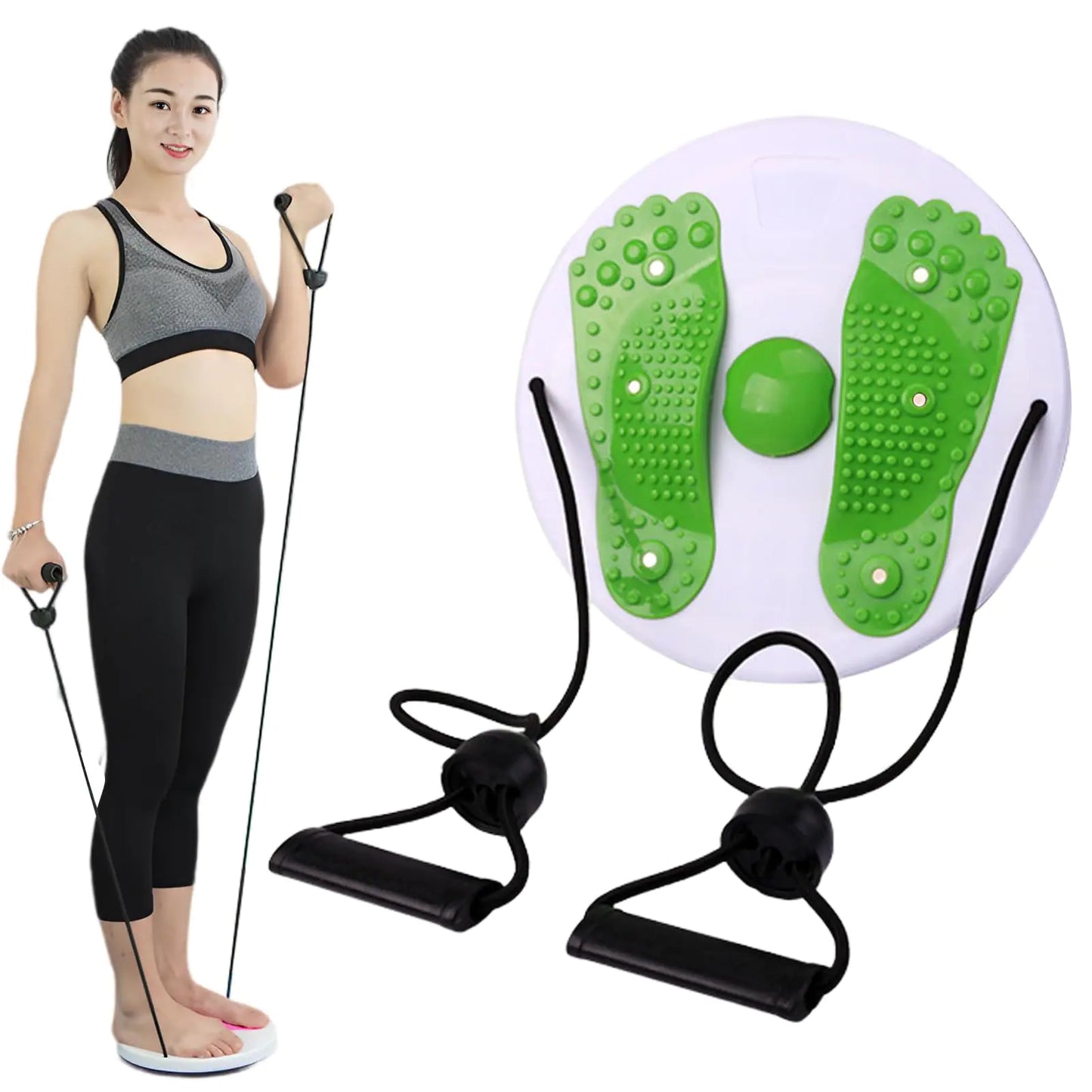 TwisterAb twister board for exercise with pull rope 12 in waist twisting disc waist trimmer balance rotating twisting boards with massage foot sole for slimming waist arms hips and thighs