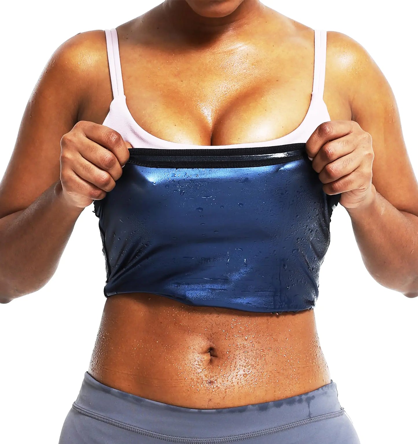 REMEBSWEAT Waist Trimmer for Women Waist Trainer Sauna Belt Neoprene-free Waist Cincher Sauna Slimming Belt (Blue 2XL3XL)